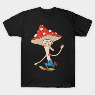 mushroom on a Skateboard T-Shirt